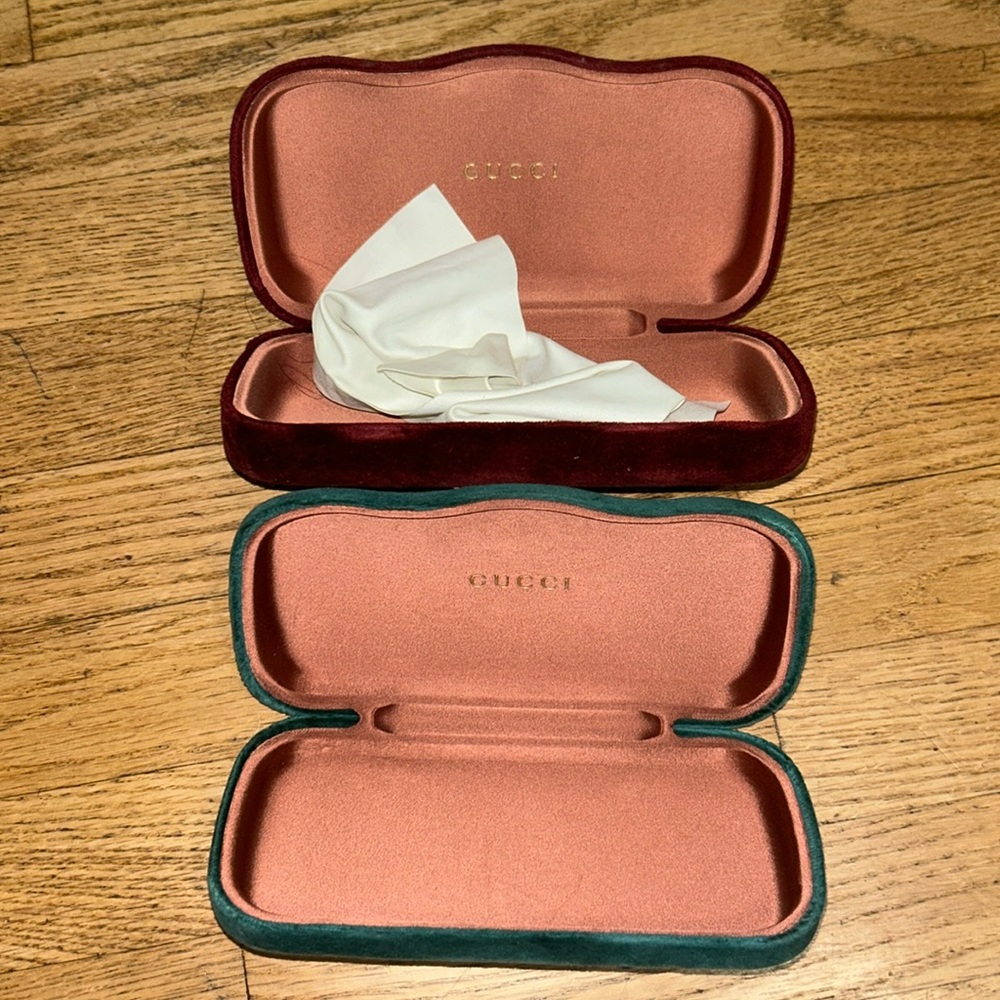 2 Gucci eyeglass cases